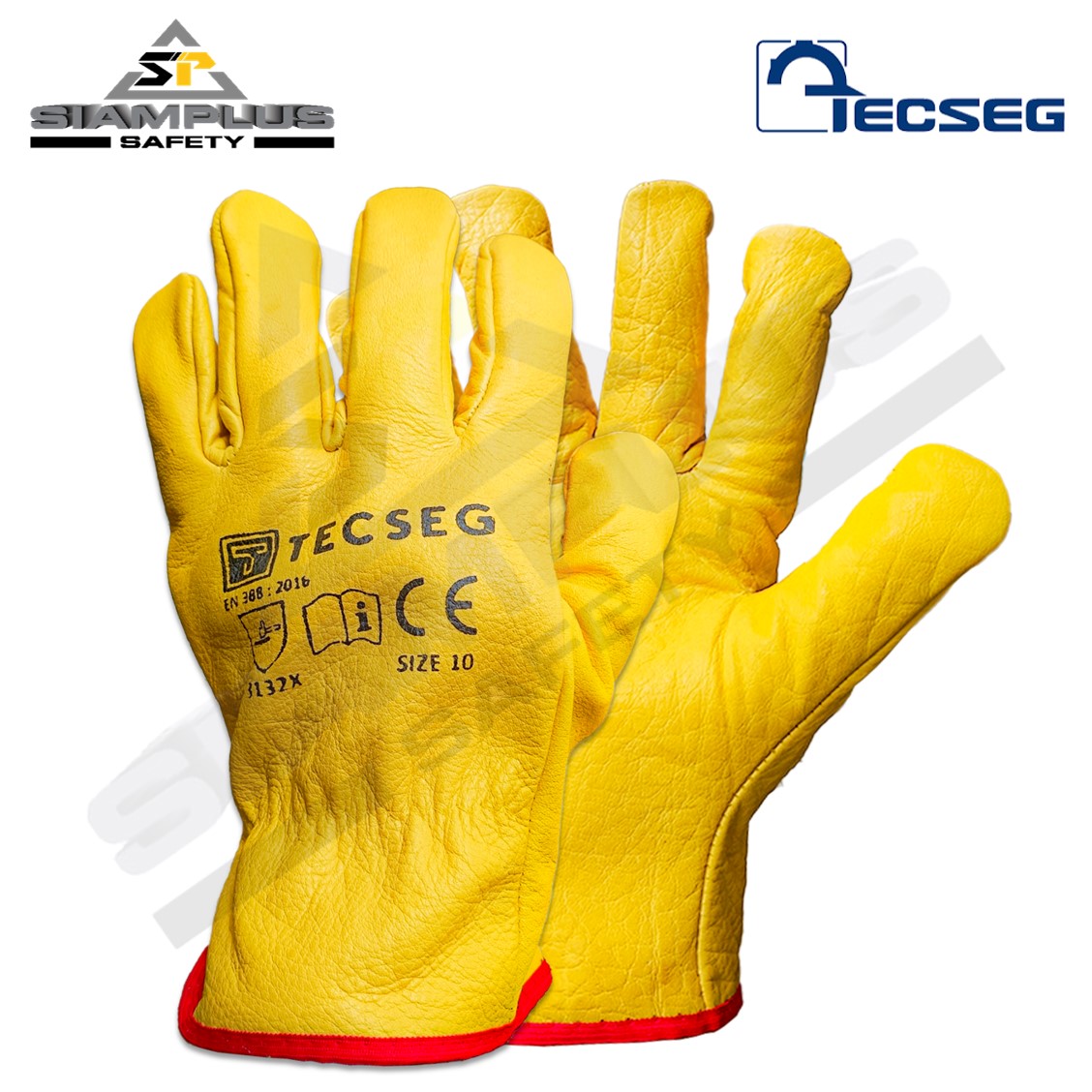 Guantes de Badana Importado Tecseg Siamplus Safety