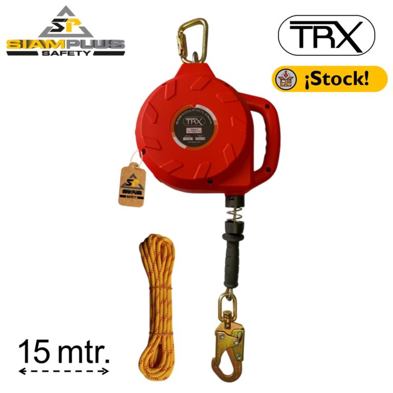 🎖️Venta de Bloques Retráctil 15mtr. Cable de Acero TRX - Siamplus Safety
